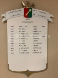 Tableau des différents président de l'association